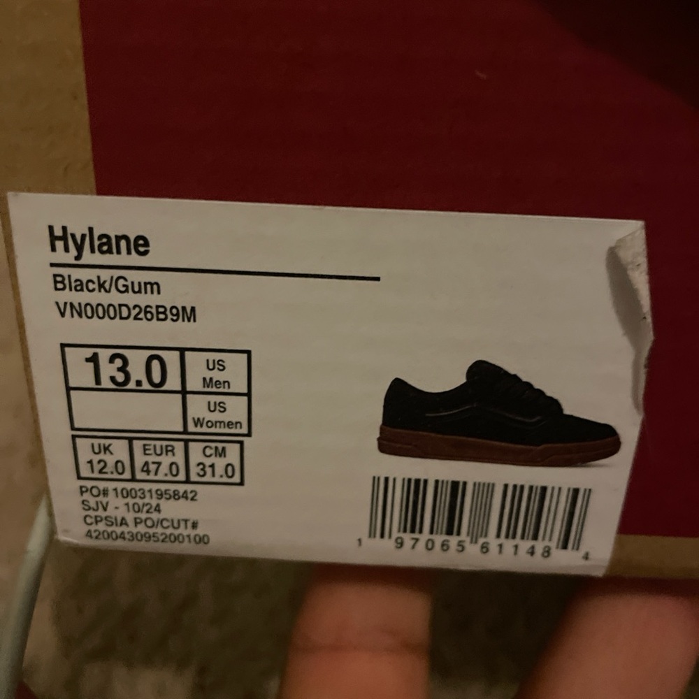 Vans Hylane Black/Gum Men's Sneakers